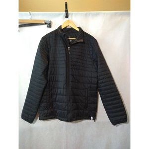 Lands' Ends Black Long Sleeve Zip Front Quilted Jacket Size 38-40